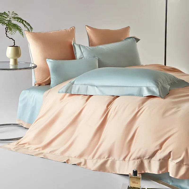 Dream Peach Blue - Soothing Egyptian Cotton Duvet Set