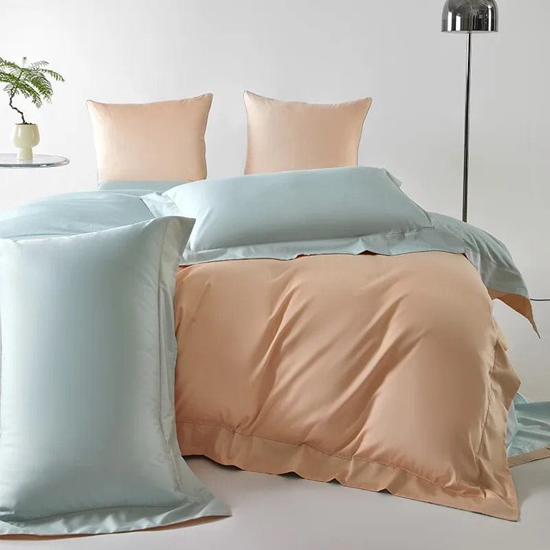 Dream Peach Blue - Soothing Egyptian Cotton Duvet Set