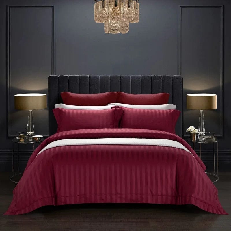 Prestige Wine - Luxury Egyptian Cotton Duvet Cover Set