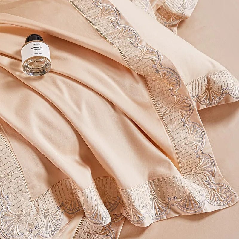 Luxxe Peach - Egyptian Cotton Peach Duvet Cover Set