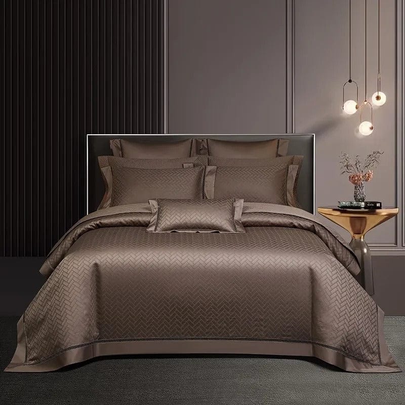 Elegance Brown - Luxury Egyptian Cotton Bedding Set