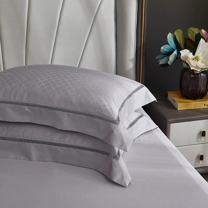 Elegance Silver - Egyptian Cotton Duvet Cover Set
