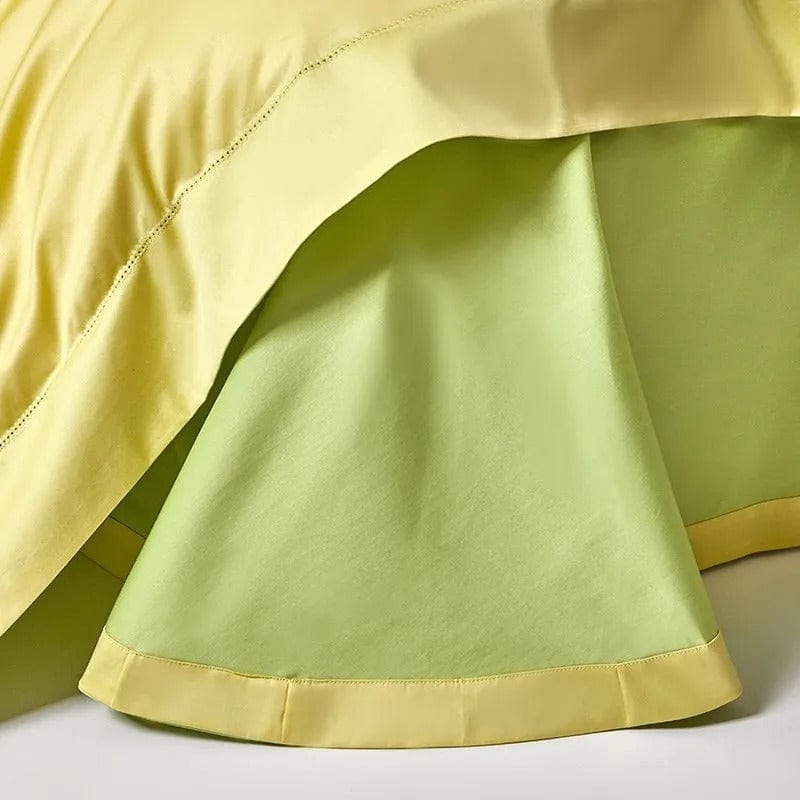 Dream Luxe - Egyptian Cotton Duvet Set in Yellow and Green