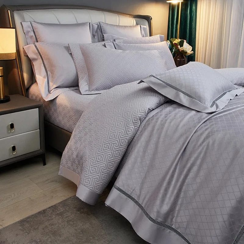 Elegance Silver - Egyptian Cotton Duvet Cover Set