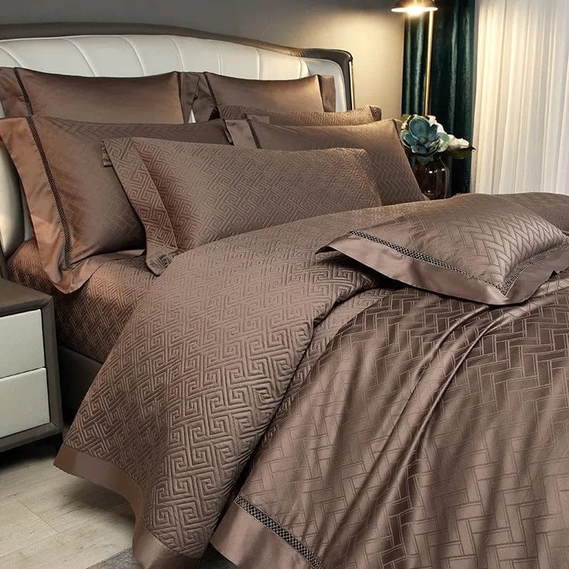 Elegance Brown - Luxury Egyptian Cotton Bedding Set