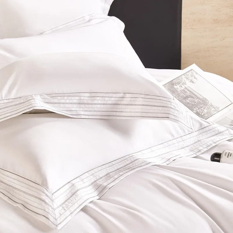 Luxxe White - White Egyptian Cotton Duvet Set