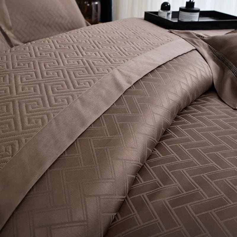 Elegance Brown - Luxury Egyptian Cotton Bedding Set