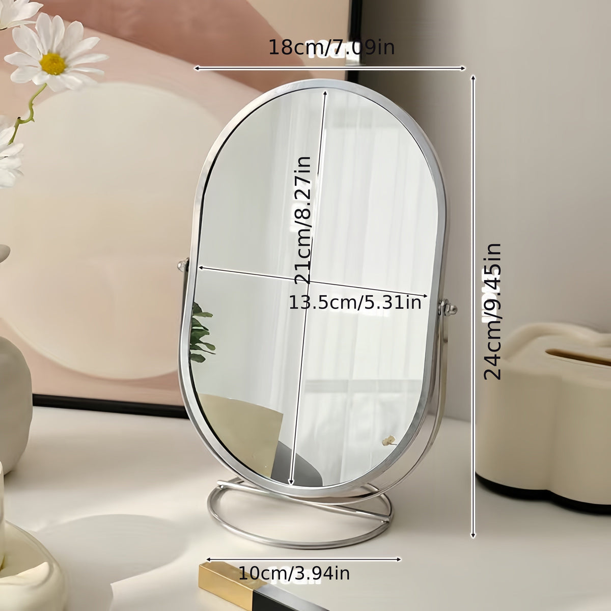 360 Look - Rotating Makeup Mirror for Every Angle