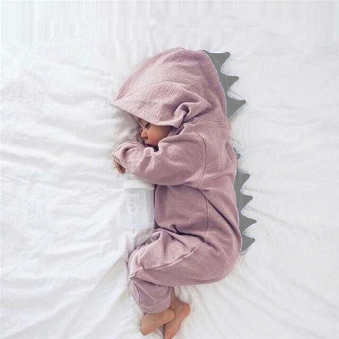 DinoDream - Adorable Hooded Baby Onesie