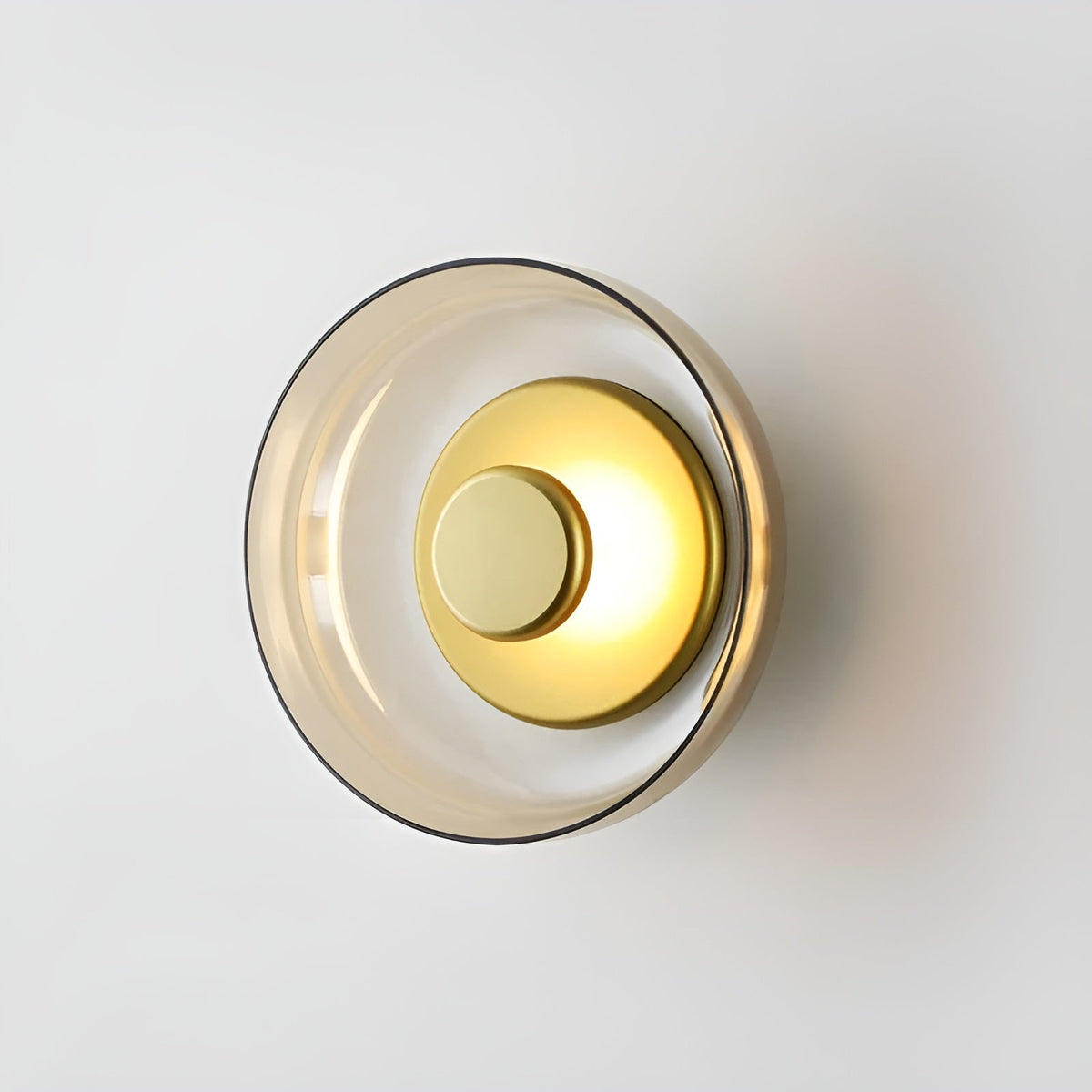 Bjorlin - Golden Accent LED Glass Wall Light