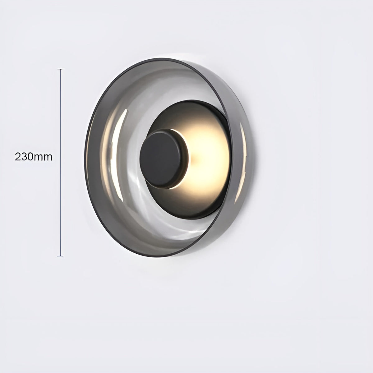 Bjorlin - Golden Accent LED Glass Wall Light