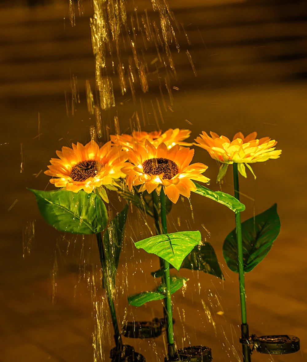 SolarBloom - Lampe de Jardin Solaire Tournesol Réaliste