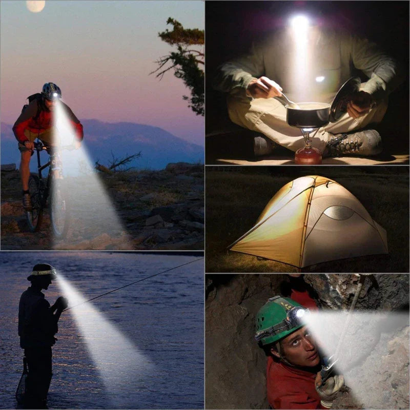 PowerGlow - Lampe Frontale LED Rechargeable Waterproof