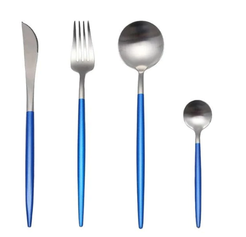 GildFeast - Gold & Silver 24-Piece Stainless Steel Cutlery Set