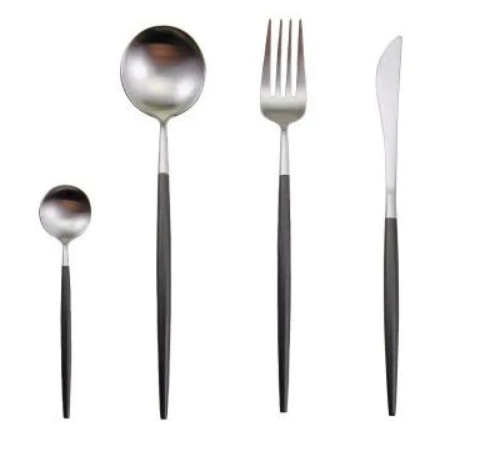 GildFeast - Gold & Silver 24-Piece Stainless Steel Cutlery Set