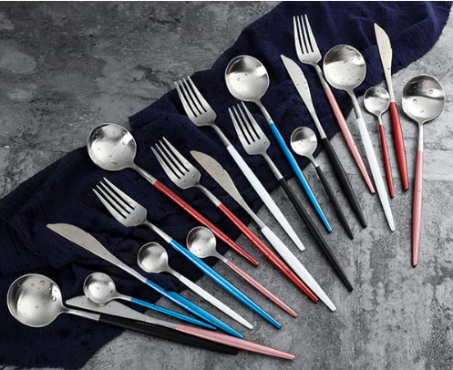 GildFeast - Gold & Silver 24-Piece Stainless Steel Cutlery Set