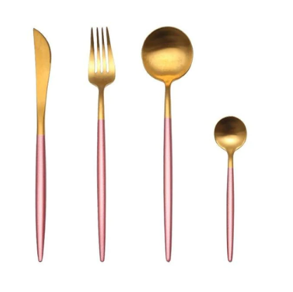 GildFeast - Gold & Silver 24-Piece Stainless Steel Cutlery Set
