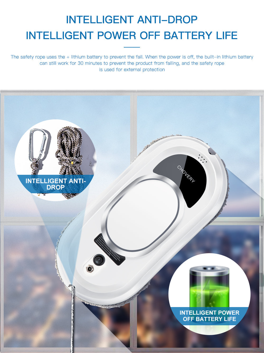 CleanBot - Robot Nettoyeur Fenêtres Télécommandé