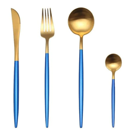 GildFeast - Gold & Silver 24-Piece Stainless Steel Cutlery Set