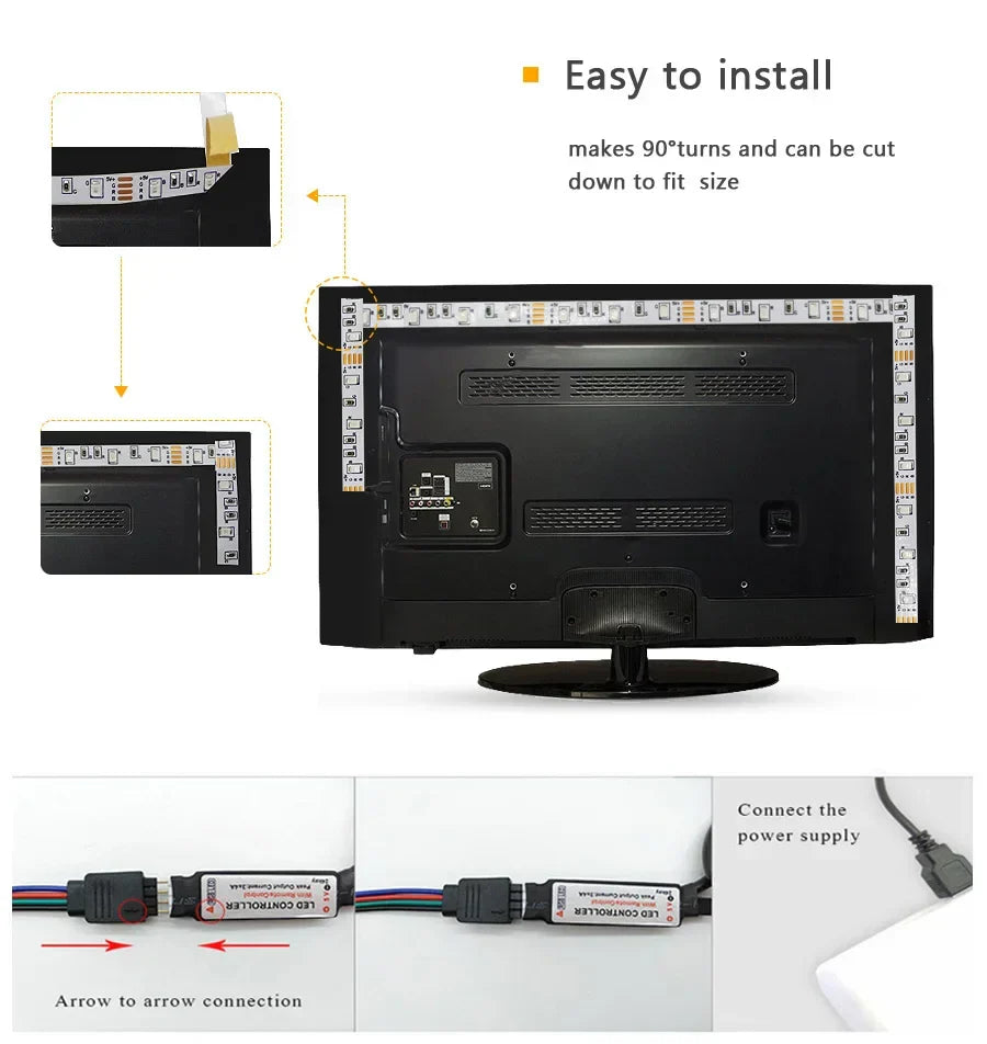 GlowShift - Ruban LED RGB pour Chambre et TV