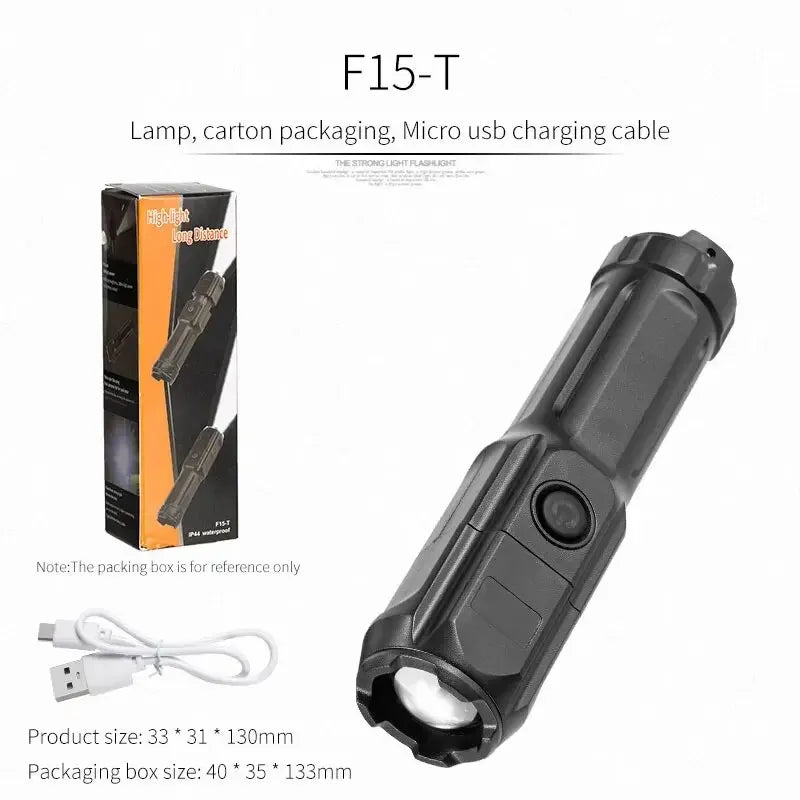 PowerBeam - Lampe Torche LED Rechargeable avec Zoom