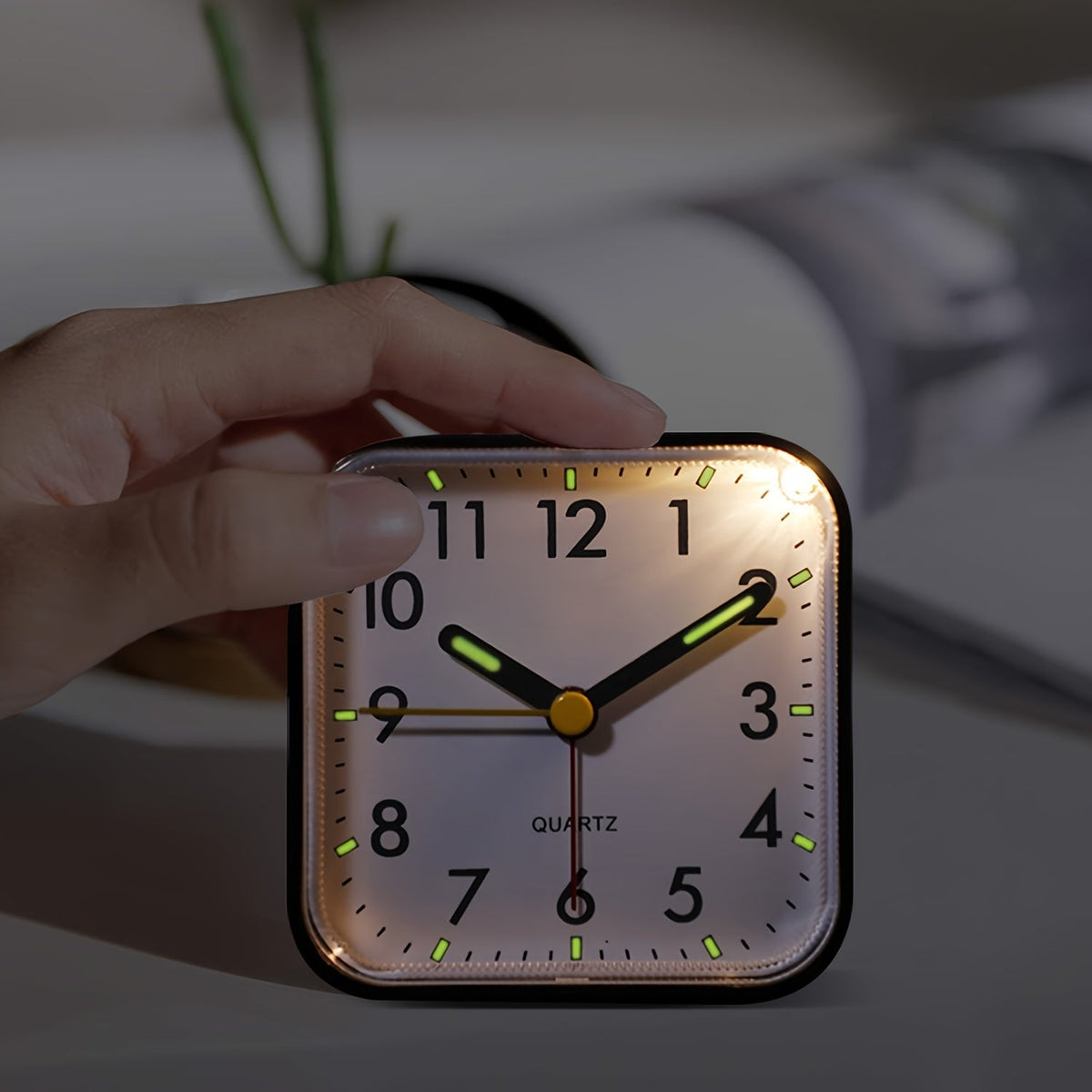 TimeRest - Classic Silent Square Travel Alarm Clock