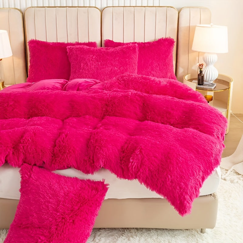 IndulgeNest - Ultra Soft Plush Duvet Cover Set with Zip Closure