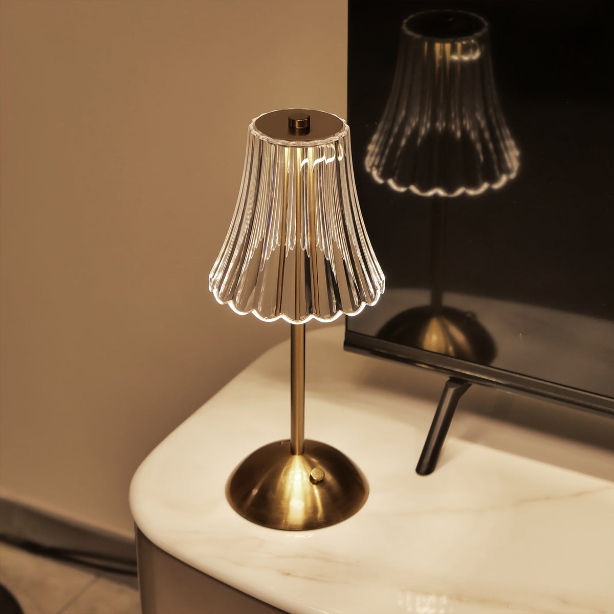 Crystaluxe - Crystal LED Table Lamp with Touch Control