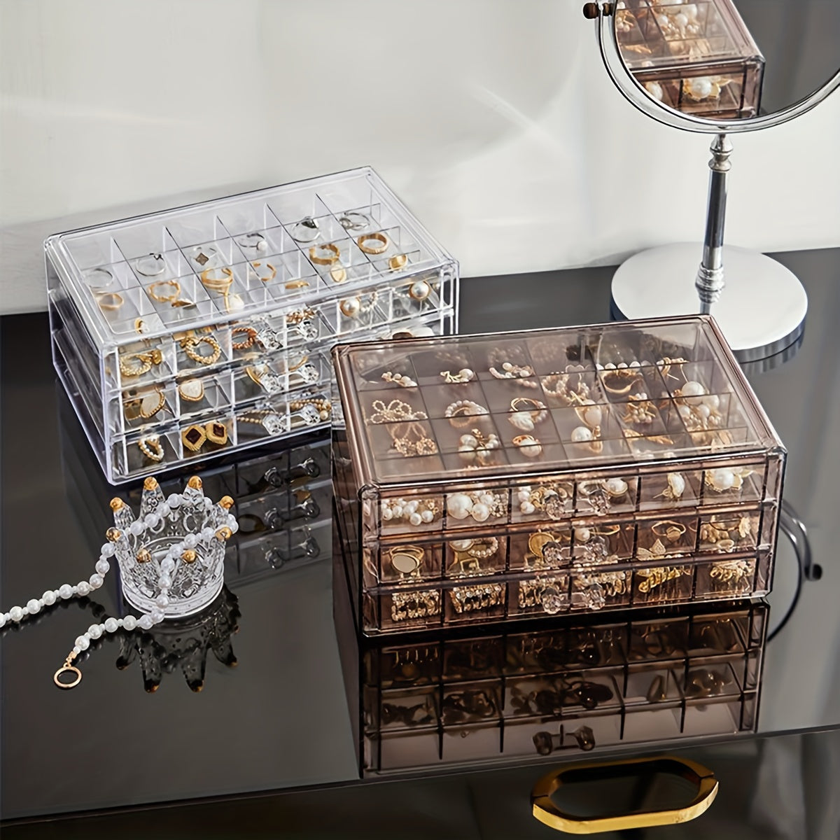 EleganceBox - Elegant Jewelry Box with 72 Compartments