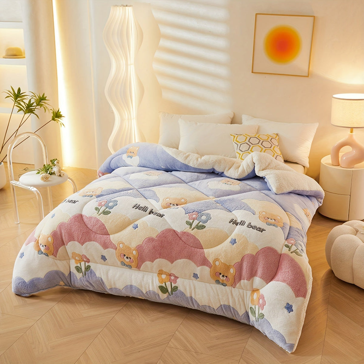 FloralDream - Soft Winter Fleece Duvet with Floral Print