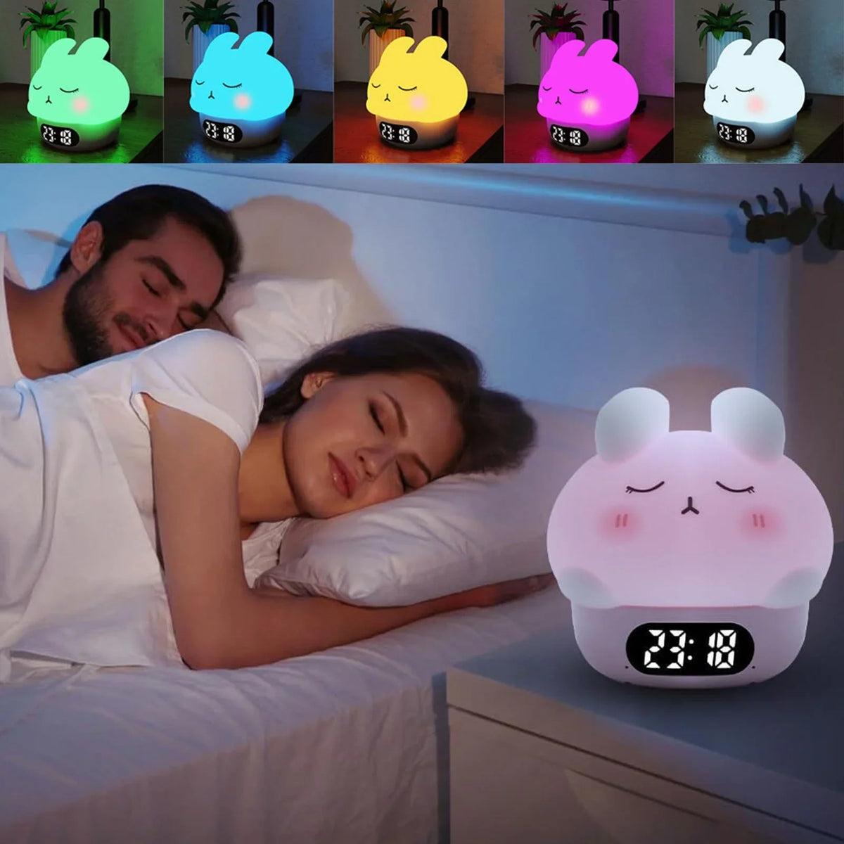 GlowTime - Compact USB Rechargeable Travel Alarm Clock