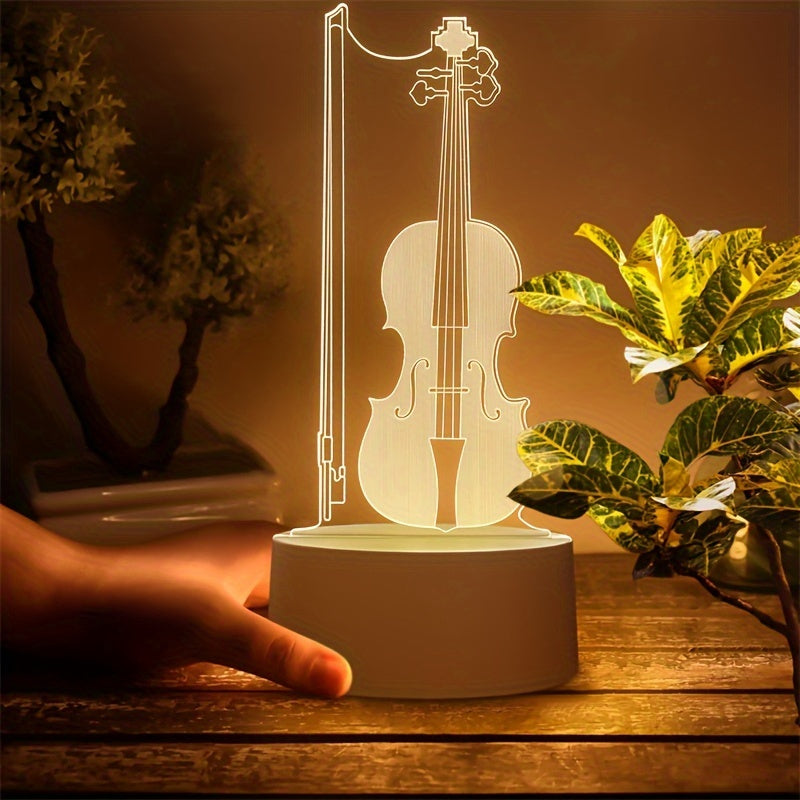 MelodyGlow Lamp - 3D LED Cello-Shaped Table Lamp