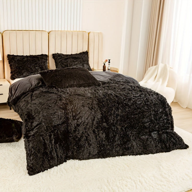 IndulgeNest - Ultra Soft Plush Duvet Cover Set with Zip Closure