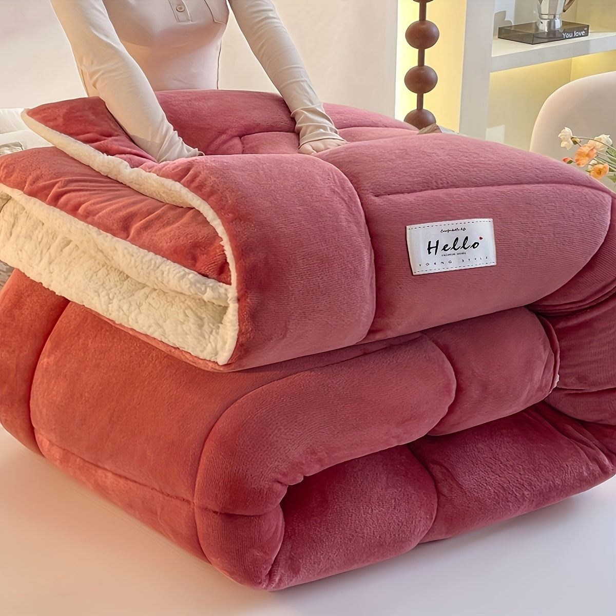 KozeLodge - Chalet Style Sherpa Fleece Duvet for Cozy Warmth