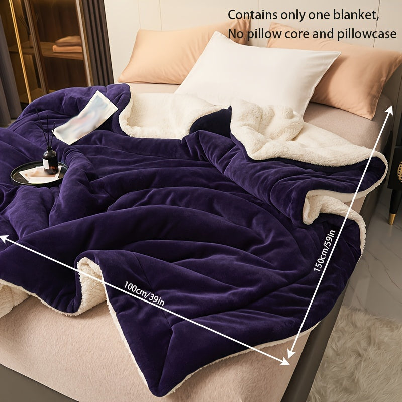 Luxe Comfort - Ultra-Soft Dark Purple Fleece Throw Blanket
