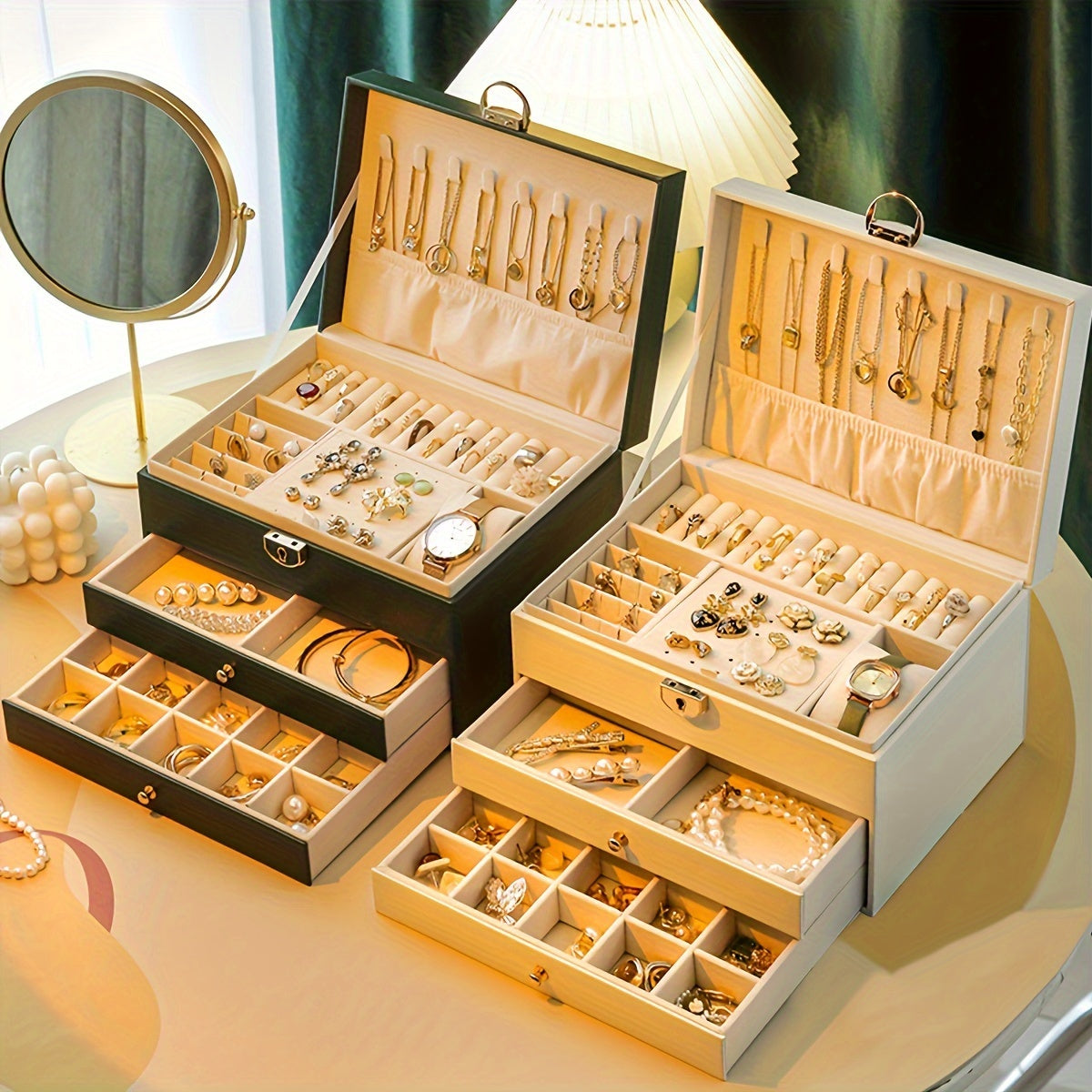Ulmara - Luxury Leather Jewelry Organizer
