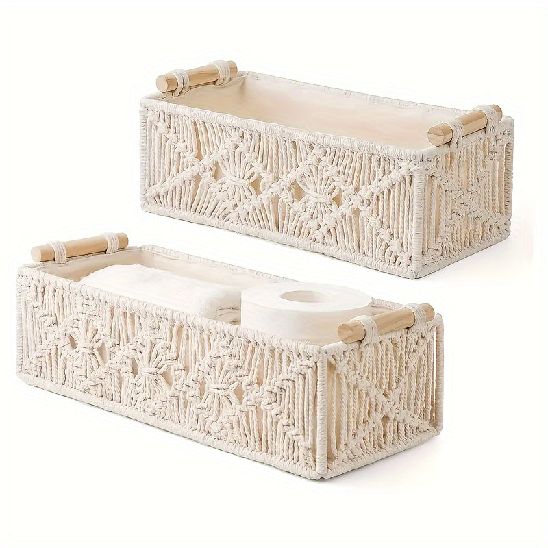 Boho Chic - Natural Cotton Storage Basket