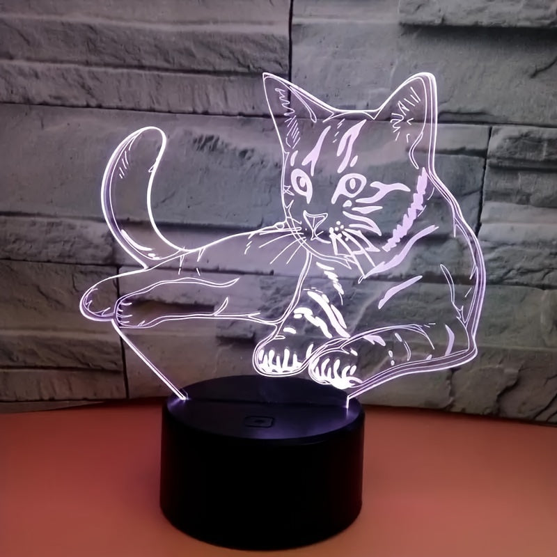 CatGlow - 3D Cat Night Light with 7 Colours