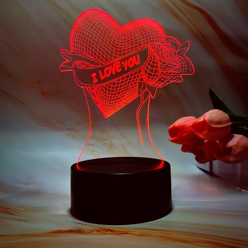 GlowCraft Lamp - 3D Illusion Touch LED Lamp with 7 Colors