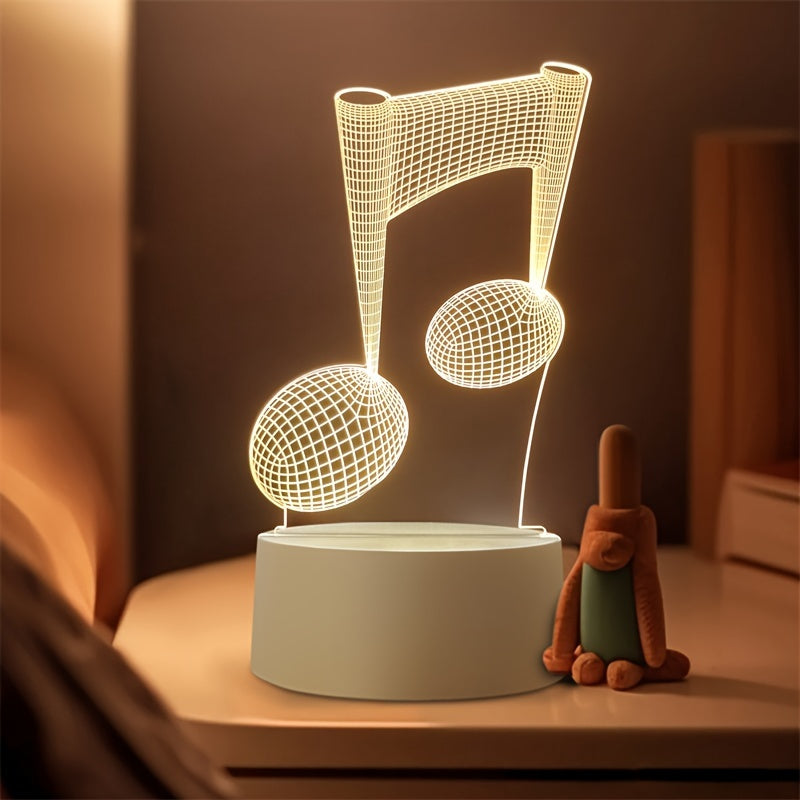 LumiNote - 3D LED Music Note Night Light