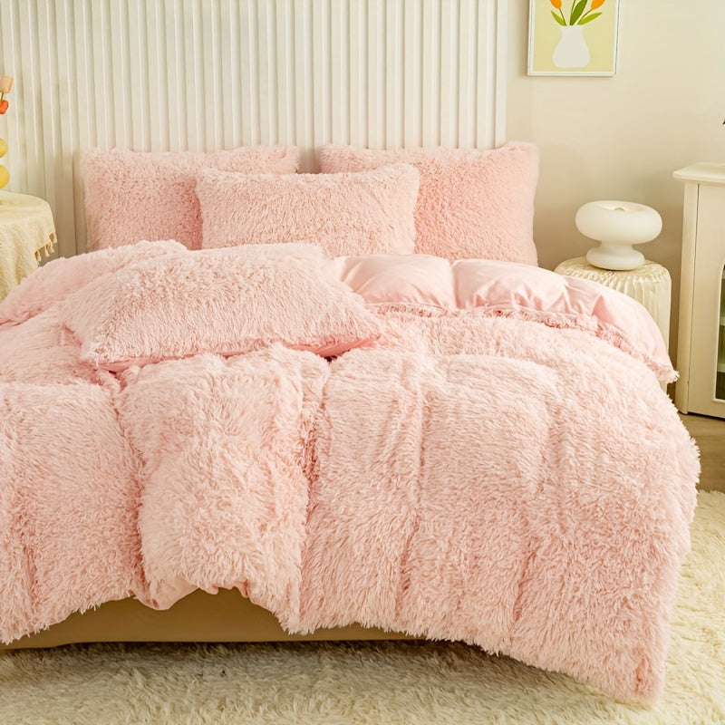 IndulgeNest - Ultra Soft Plush Duvet Cover Set with Zip Closure