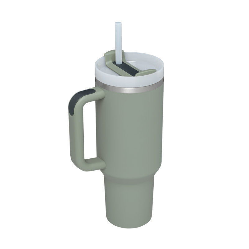 Ukrisp - Elegant Insulated Water Bottle with Handle and Straw