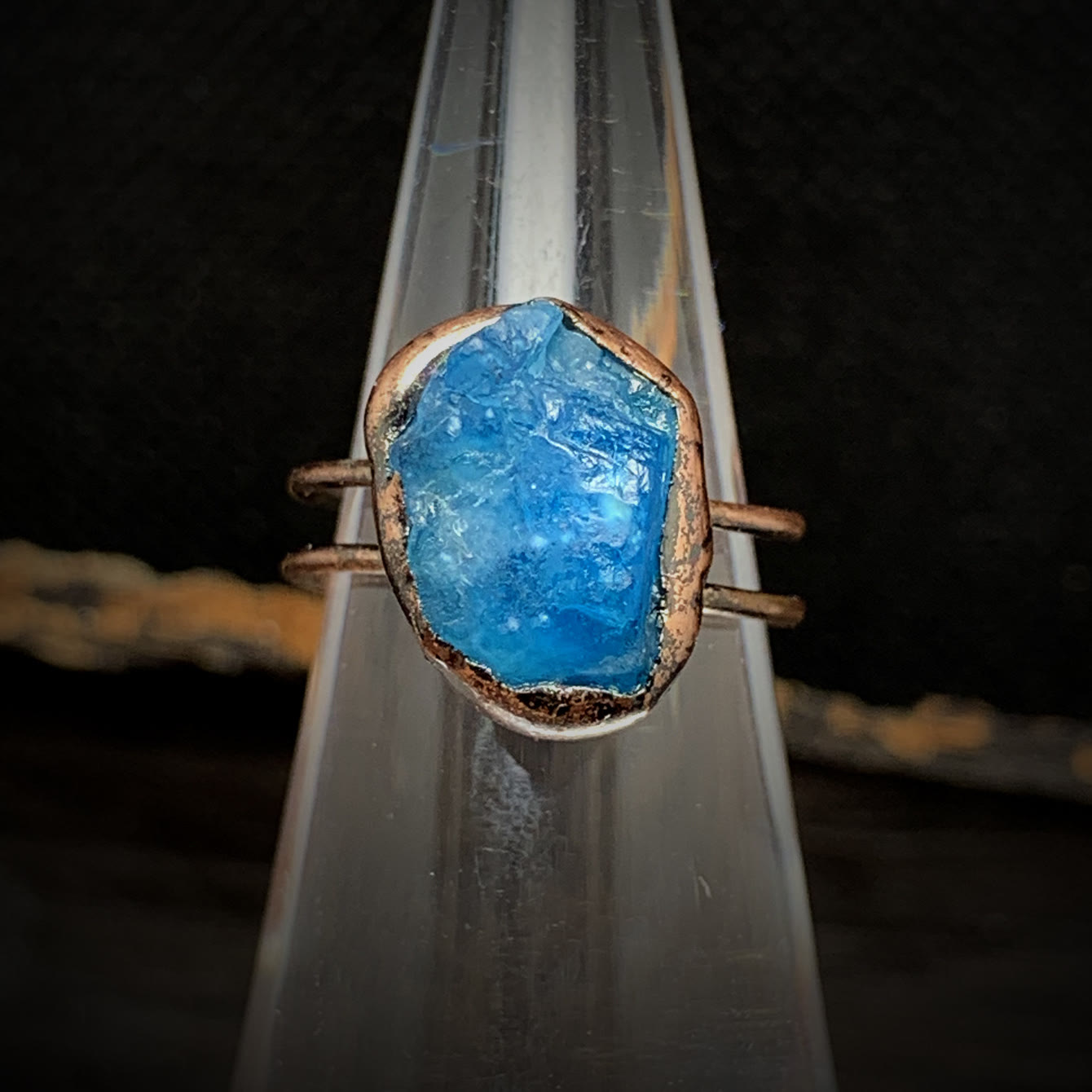 Selina - Bague pierre de naissance naturelle brute réglable