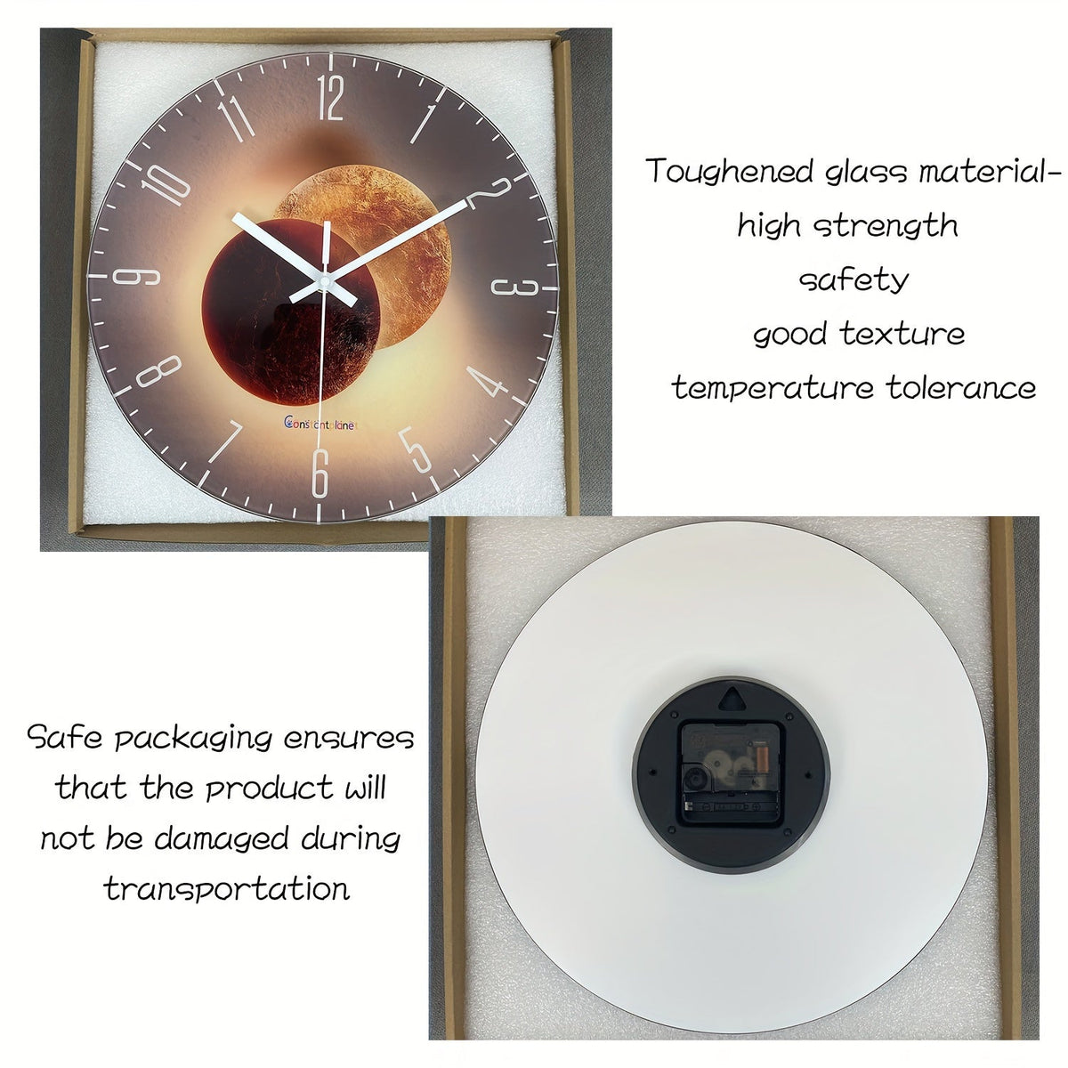 CosmicLight Clock - Planet-Pattern Wall Clock