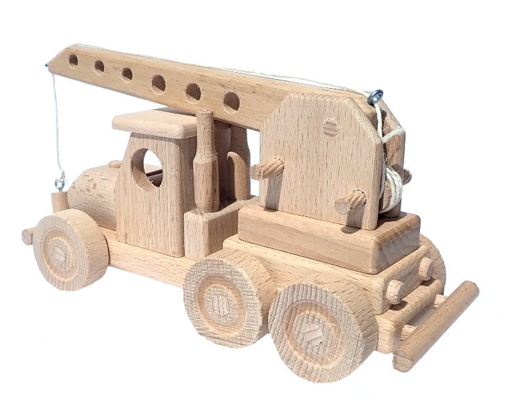 WoodCrane - Wooden Toy Crane with Articulated Arm