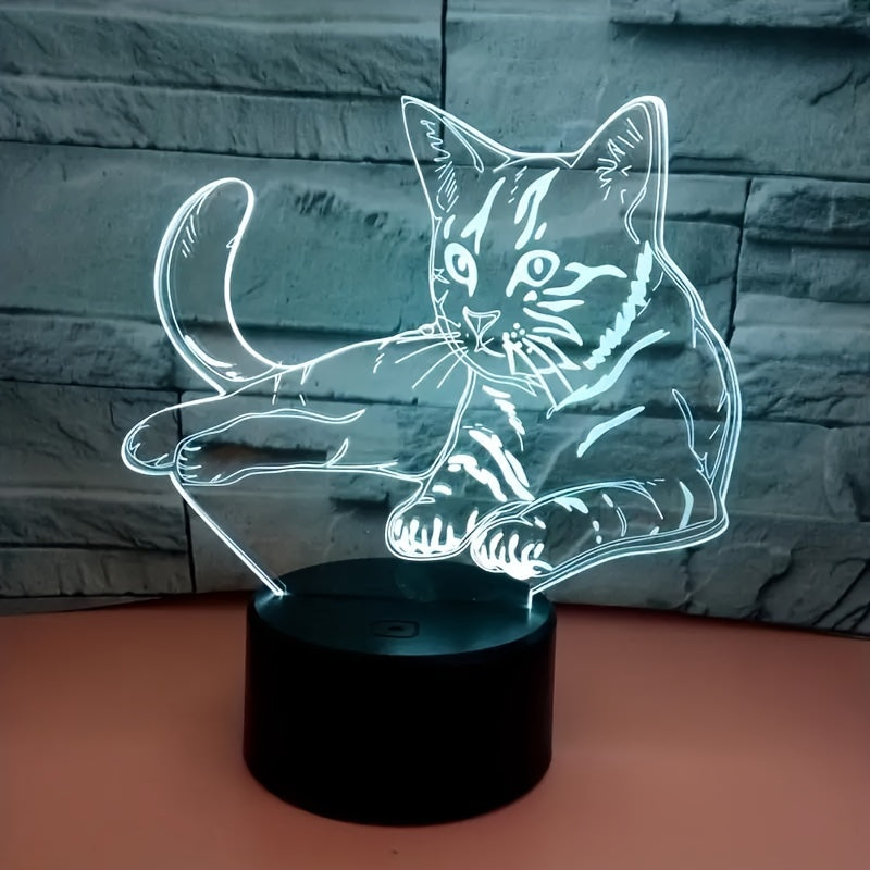 CatGlow - 3D Cat Night Light with 7 Colours