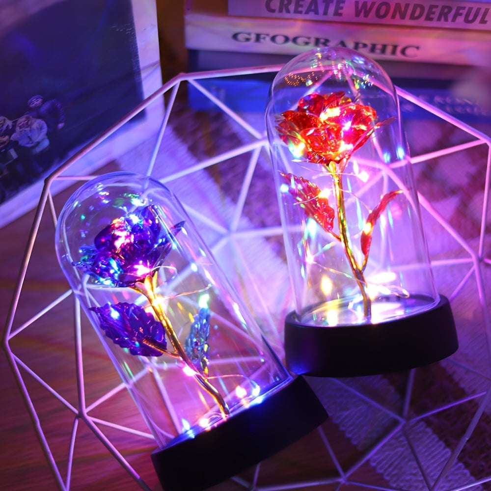 GoldenRose - Lampe fleur decorative pour une ambiance romantique
