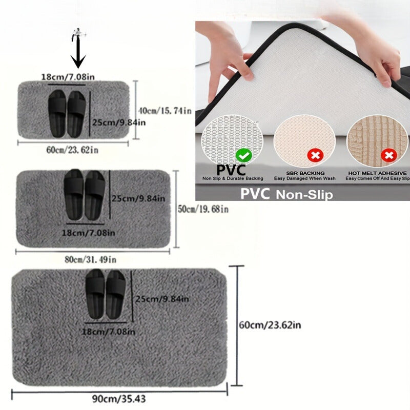 Premium Absorbmat - Non-Slip Absorbent Bath Mat