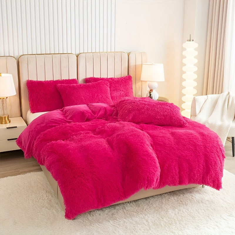 IndulgeNest - Ultra Soft Plush Duvet Cover Set with Zip Closure
