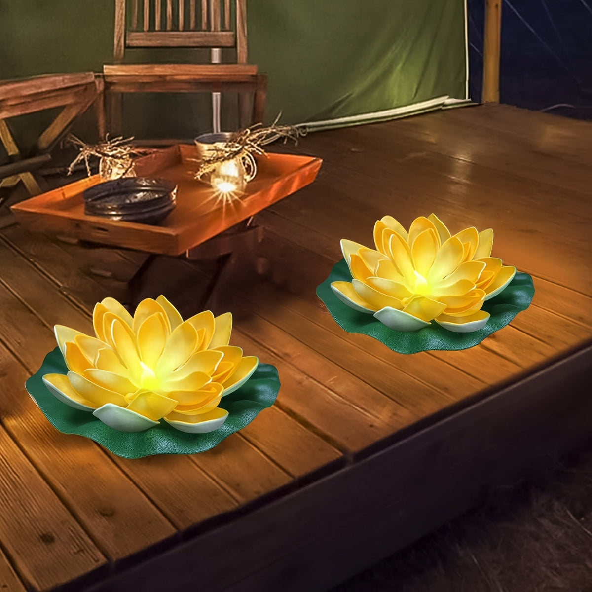 Upetal - Lotus-Shaped LED Solar Garden Lanterns